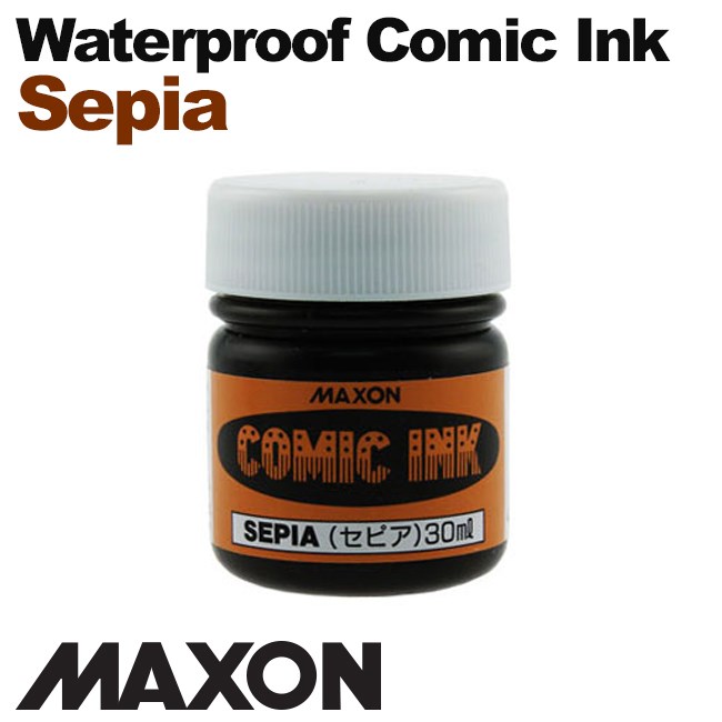 Mực vẽ comic Maxon, waterproof Sepia